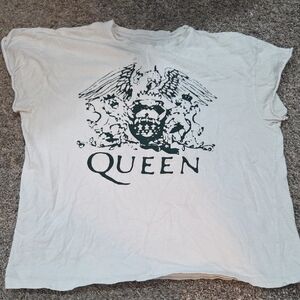 Queen White T-Shirt with Black Graphic